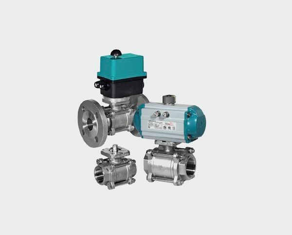 INTERAPP ACTUATED STAINLESS STEEL & PLASTICS BALL VALVES