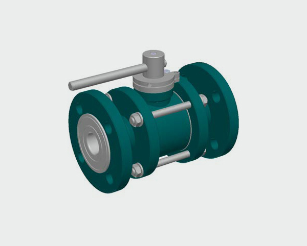 INTERAPP PFA LINED TLBVH23 BALL VALVE 